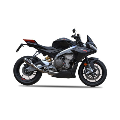 MT RACE | Complete GP-2 race exhaust in satin steel for Aprilia RS 660 TUONO 2020-